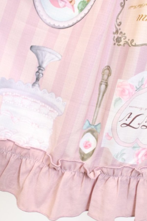 画像4: axes femme kawaii / ティティ×ベアファミリースカート  ピンク T-25-12-25-022-AX-SK-SA-ZT (4)