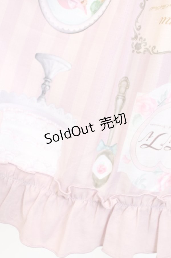 画像4: axes femme Kawaii / ティティ×ベアファミリースカート  ピンク T-25-12-25-022-AX-SK-SA-ZH (4)