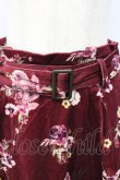画像3: axes femme / 花柄プリントベロアスカート  ボルドー T-25-12-25-024-AX-SK-SA-ZT (3)