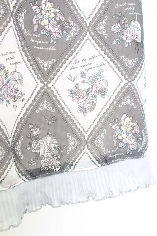 画像4: axes femme / アーガイル裾フリルスカート M グレー T-25-12-25-026-AX-SK-SA-ZT (4)