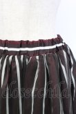 画像3: axes femme / サテンストライプチュールレイヤードスカート M ブラウン×レッド T-25-12-25-027-AX-SK-SA-ZT (3)