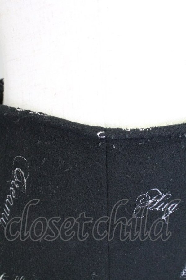 画像4: axes femme / 刺繍&編み上げスカート M ブラック T-25-12-25-029-AX-SK-SA-ZT (4)