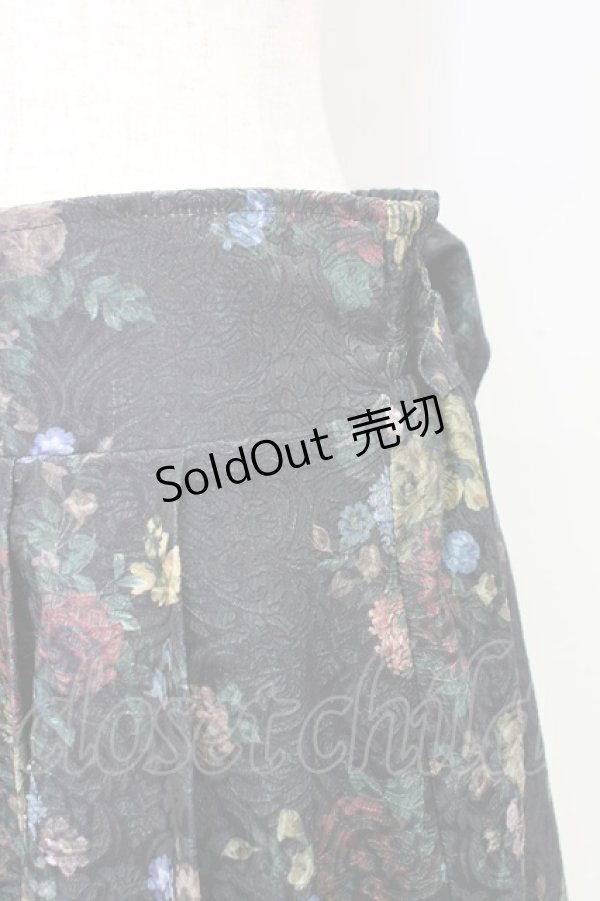 画像3: axes femme Kawaii / クラシックブーケ柄スカート  黒 T-25-12-25-030-AX-SK-SA-ZH (3)