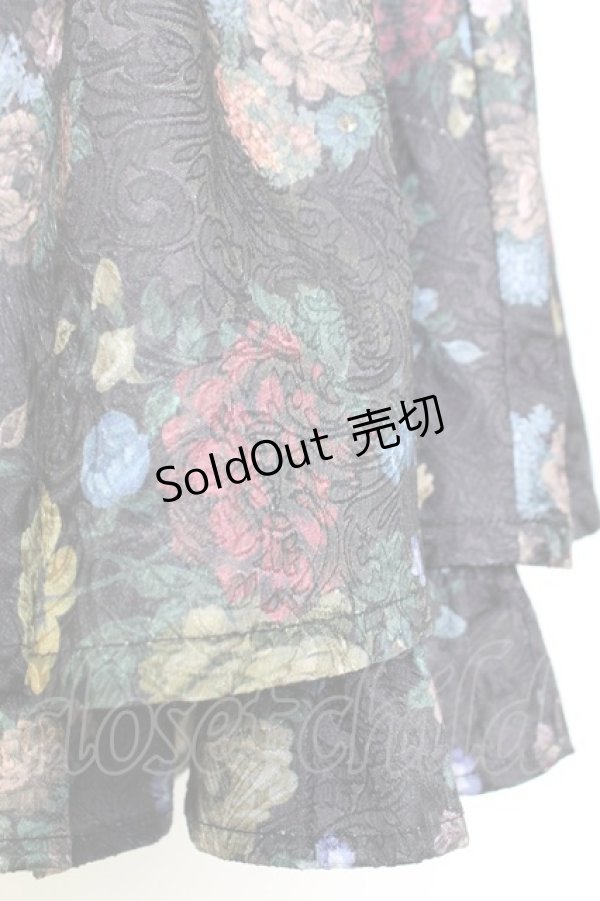 画像4: axes femme Kawaii / クラシックブーケ柄スカート  黒 T-25-12-25-030-AX-SK-SA-ZH (4)