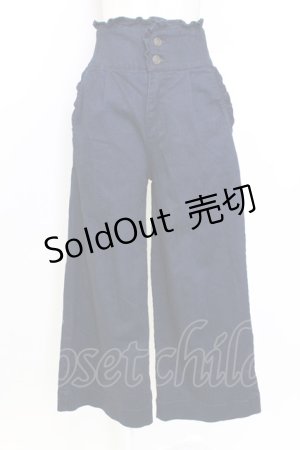 画像: axes femme / サイドフリルポケットデニムパンツ  青デニム T-25-12-25-035-AX-PA-SA-ZT458