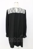 画像2: axes femme / レース配色Aラインワンピース M ブラック T-25-12-25-005-AX-OP-SA-ZT (2)