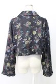 画像2: axes femme kawaii / クラシックブーケ柄ジャケット  黒 T-25-12-25-006-AX-JA-SA-ZT (2)