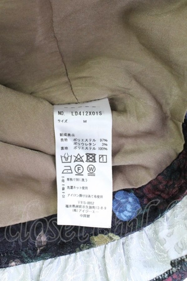 画像5: axes femme kawaii / クラシックブーケ柄ジャケット  黒 T-25-12-25-006-AX-JA-SA-ZT (5)