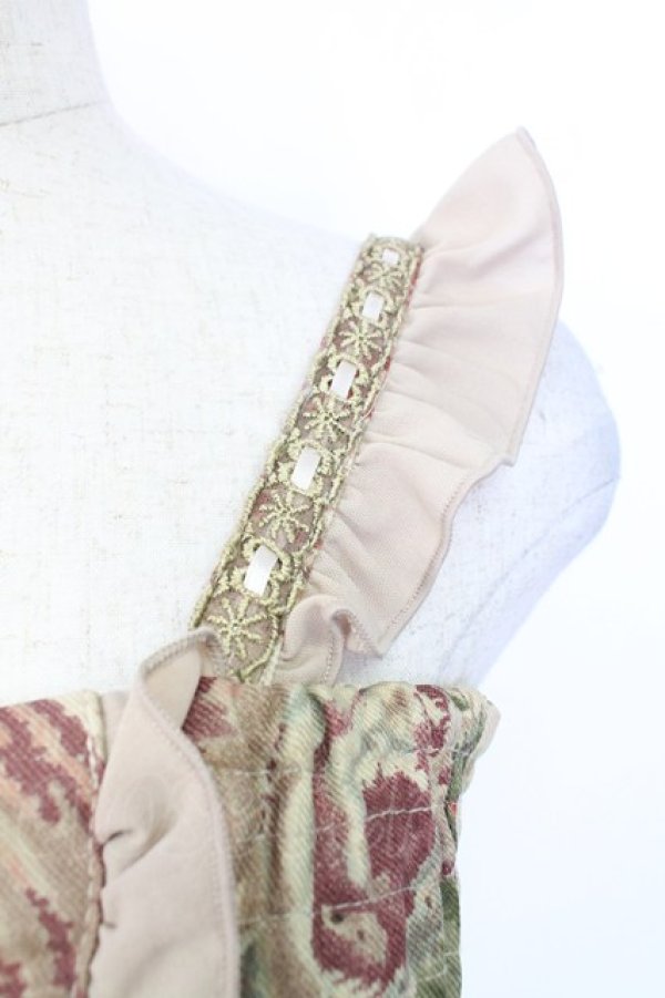 画像3: axes femme / ゴブラン柄チュニック  ブラウン T-25-12-25-008-AX-OP-SA-ZT (3)