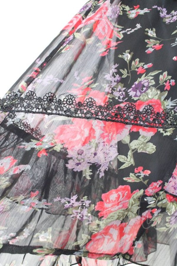 画像4: axes femme / ニット切替ワンピース B 黒Ｘ赤 T-25-12-25-009-AX-OP-SA-ZT (4)