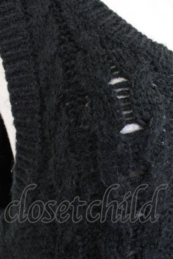 画像5: axes femme / ニット切替ワンピース B 黒Ｘ赤 T-25-12-25-009-AX-OP-SA-ZT (5)