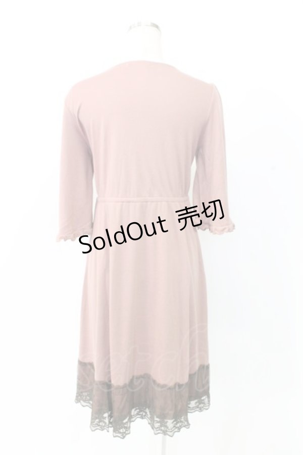 画像2: axes femme / カメオレースカットワンピース  ピンクＸグレー T-25-12-25-010-AX-OP-SA-ZT (2)