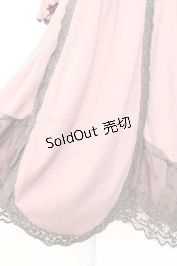 画像4: axes femme / カメオレースカットワンピース  ピンクＸグレー T-25-12-25-010-AX-OP-SA-ZT (4)