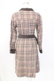 画像2: axes femme / モールチェック柄シャツワンピース M ブラウン T-25-12-25-011-AX-OP-SA-ZT (2)