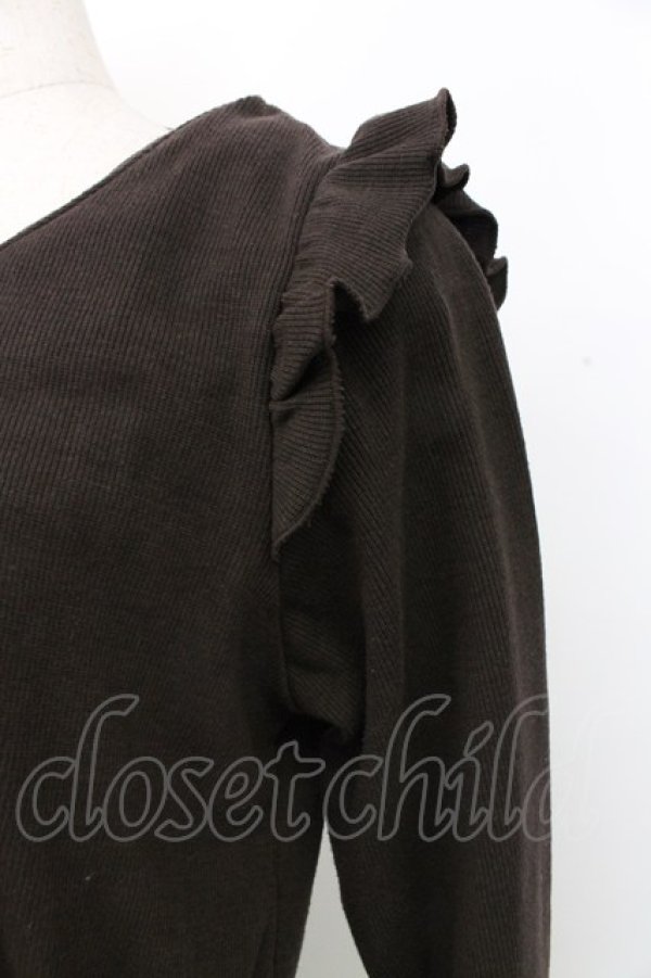 画像3: axes femme / ドッキングワンピース M ブラウン×ネイビー T-25-12-25-012-AX-OP-SA-ZT (3)