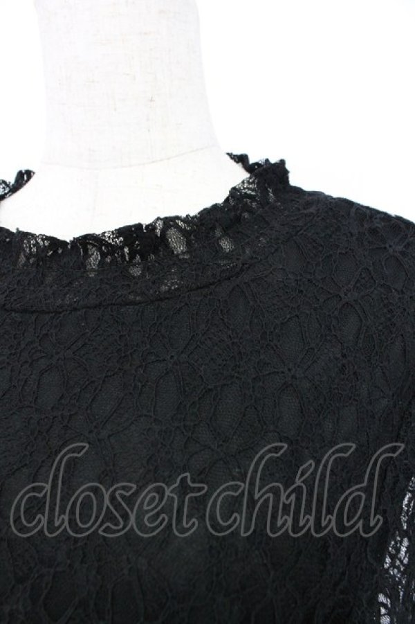 画像3: axes femme / レースドッキングワンピース  黒Ｘグレーチェック T-25-12-25-013-AX-OP-SA-ZT (3)