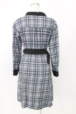 画像2: axes femme / モールチェック柄シャツワンピース M ネイビー T-25-12-25-014-AX-OP-SA-ZT (2)