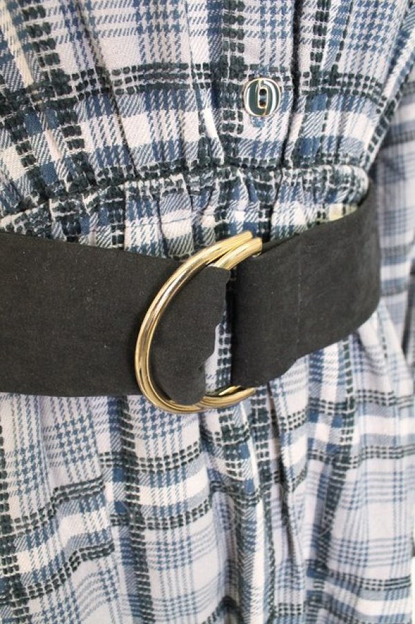 画像4: axes femme / モールチェック柄シャツワンピース M ネイビー T-25-12-25-014-AX-OP-SA-ZT (4)