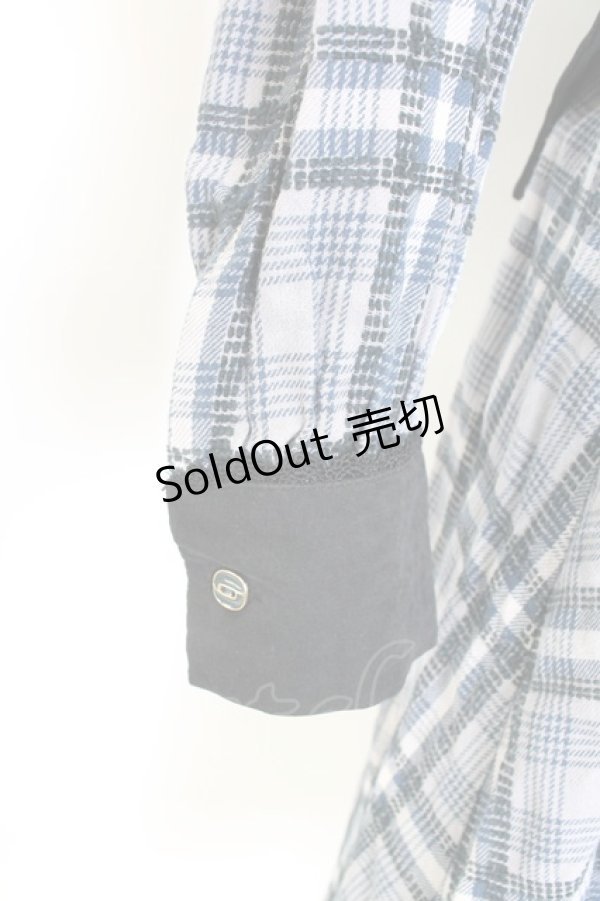 画像5: axes femme / モールチェック柄シャツワンピース M ネイビー T-25-12-25-014-AX-OP-SA-ZT (5)