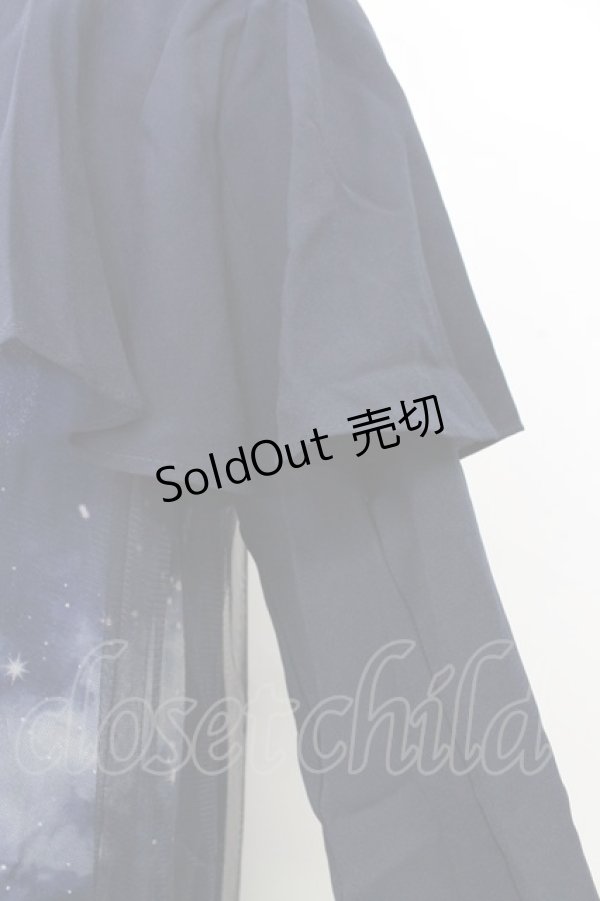 画像4: axes femme / テレスコーププリントケープ風ワンピース M ネイビー T-25-12-25-015-AX-OP-SA-ZT (4)