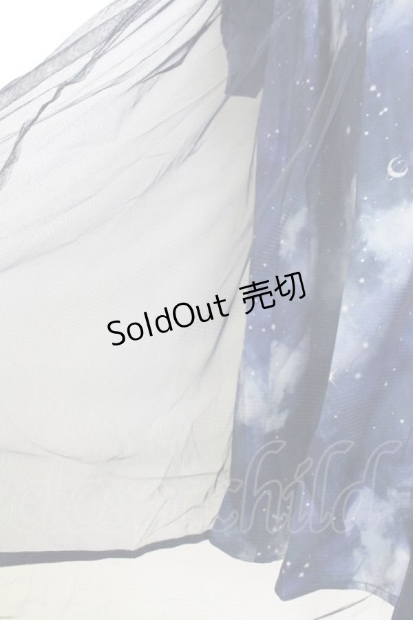 画像5: axes femme / テレスコーププリントケープ風ワンピース M ネイビー T-25-12-25-015-AX-OP-SA-ZT (5)