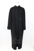 画像1: INGEBORG / 裏地ドットロングコート  黒 T-25-12-25-016-LO-CO-SA-ZT (1)