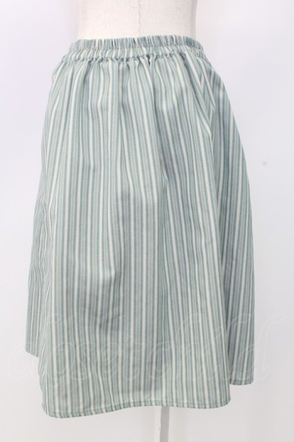 画像2: axes femme POETIQUE / ストライプリボンスカート  グリーン T-25-12-25-017-AX-SK-SA-ZT (2)