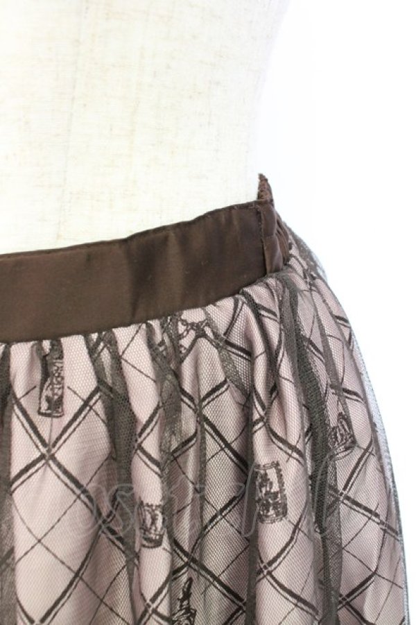 画像3: axes femme POETIQUE / チュール重ねねこ柄スカート M ピンク T-25-12-25-019-AX-SK-SA-ZT (3)