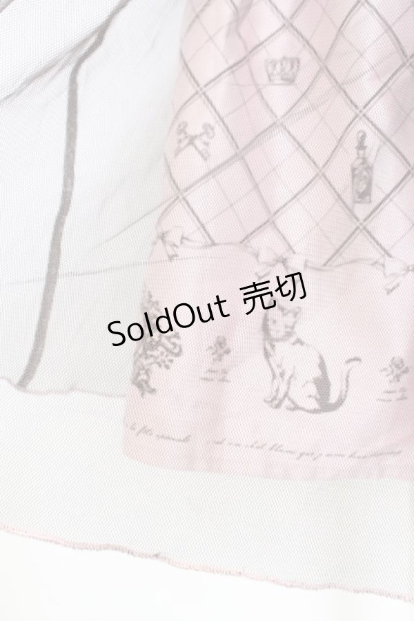 画像4: axes femme POETIQUE / チュール重ねねこ柄スカート M ピンク T-25-12-25-019-AX-SK-SA-ZT430 (4)