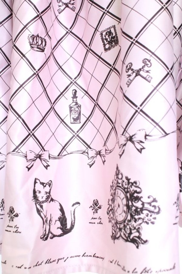 画像5: axes femme POETIQUE / チュール重ねねこ柄スカート M ピンク T-25-12-25-019-AX-SK-SA-ZT (5)