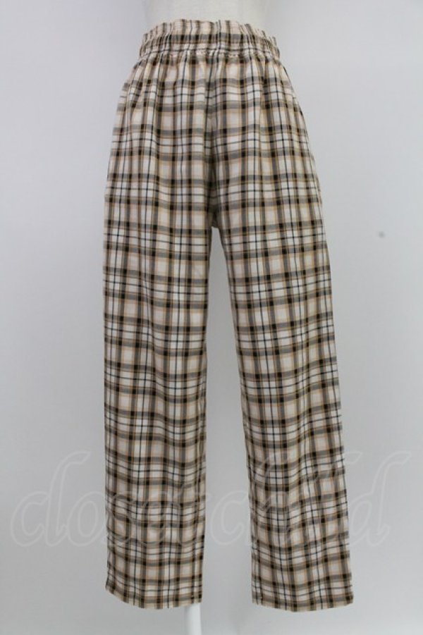 画像1: Candy Stripper / チェックゴムウエストパンツ 2 ベージュ T-25-12-26-025-PU-PA-SA-ZT (1)