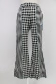 画像1: Candy Stripper / GINGHAM FLARE PANTS 2 ブラック T-25-12-26-026-PU-PA-SA-ZT (1)