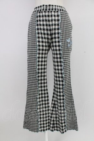 画像: Candy Stripper / GINGHAM FLARE PANTS 2 ブラック T-25-12-26-026-PU-PA-SA-ZT