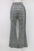 画像2: Candy Stripper / GINGHAM FLARE PANTS 2 ブラック T-25-12-26-026-PU-PA-SA-ZT (2)