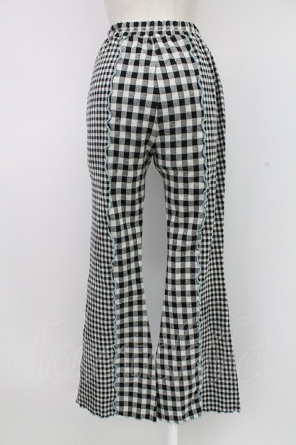 画像2: Candy Stripper / GINGHAM FLARE PANTS 2 ブラック T-25-12-26-026-PU-PA-SA-ZT (2)
