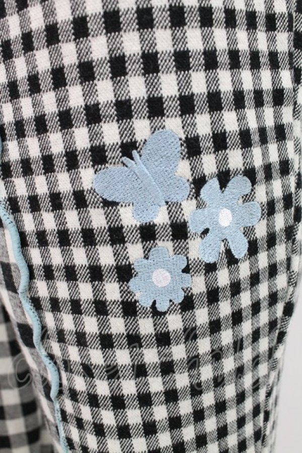 画像4: Candy Stripper / GINGHAM FLARE PANTS 2 ブラック T-25-12-26-026-PU-PA-SA-ZT (4)