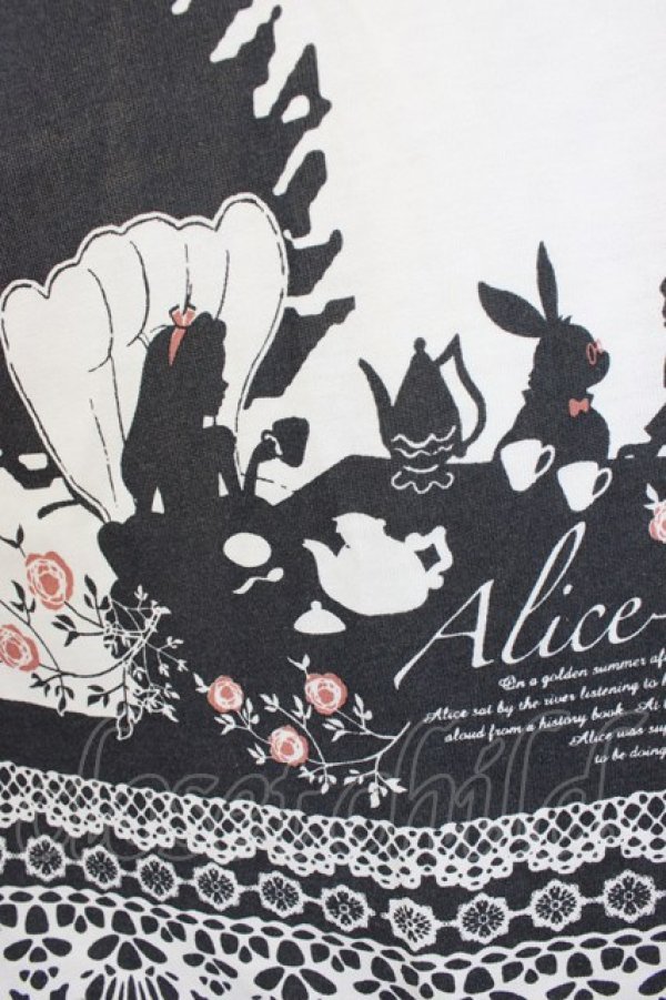 画像3: axes femme / アリスモチーフTシャツチュニック M キナリ T-25-12-26-003-AX-OP-SA-ZT (3)