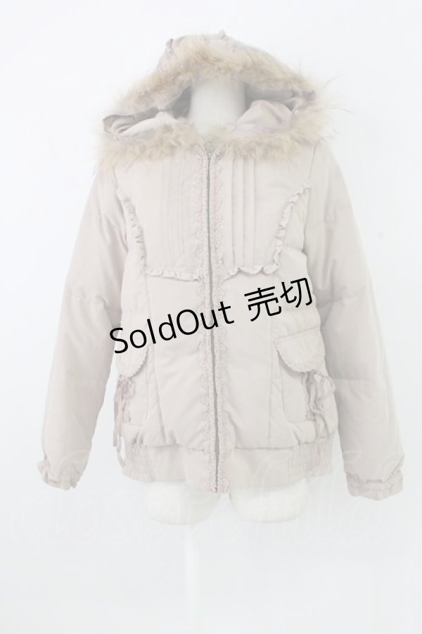 画像1: axes femme / ファー付きダウン M ピンク T-25-12-26-033-AX-CO-SA-ZT (1)