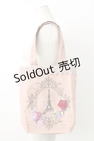 画像: axes femme / ガーリーフレンチトートバッグ  ピンク T-25-12-26-037-AX-BG-SA-ZT
