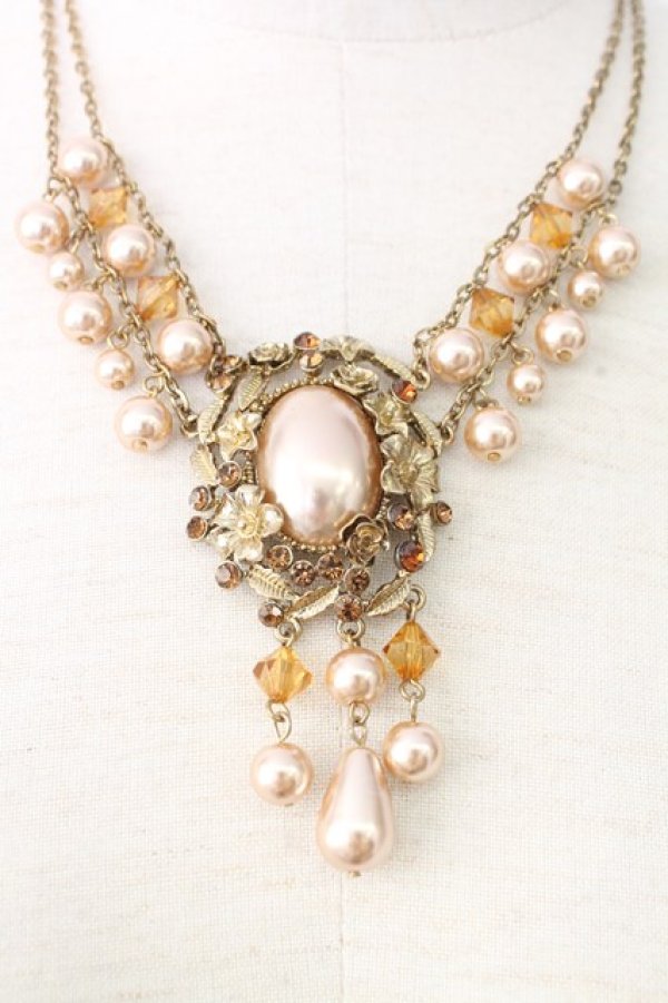 画像1: axes femme / グランドパールネックレス  アワピンク T-25-12-26-039-AX-AC-SA-ZT (1)