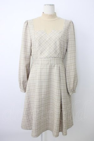 画像: axes femme POETIQUE / リブカットレイヤード風ワンピース M ベージュ T-25-12-26-009-AX-TO-SA-ZT