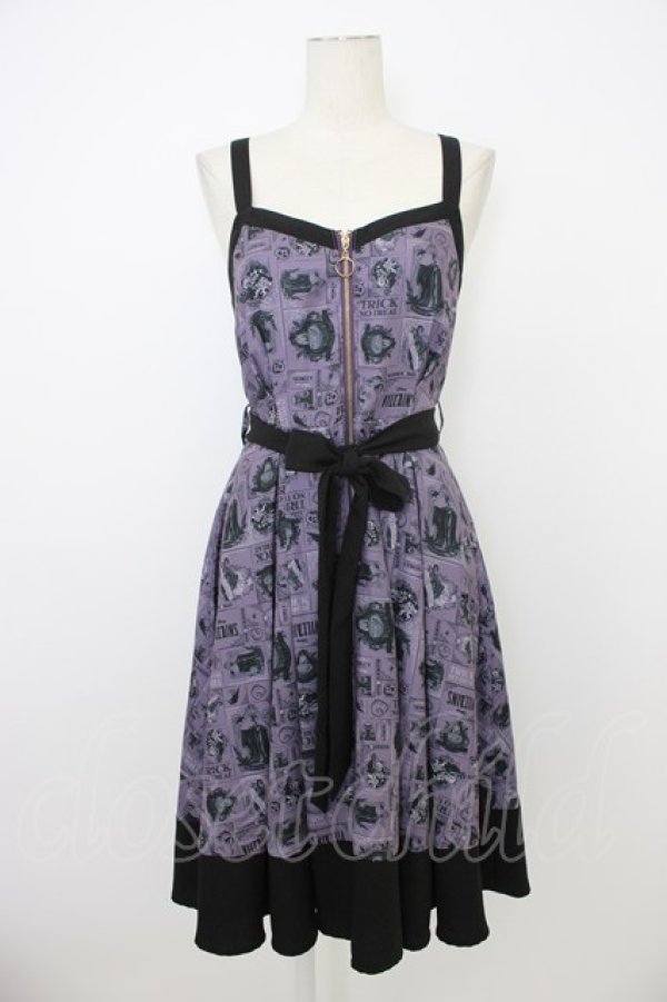 画像1: axes femme POETIQUE / ディズニーヴィランズ/ワンピース M パープル T-25-12-26-011-AX-OP-SA-ZT (1)