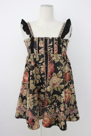 画像: axes femme / ゴブラン柄チュニック  黒 T-25-12-26-013-AX-OP-SA-ZT