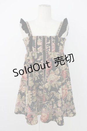 画像: axes femme / ゴブラン柄チュニック  黒 T-25-12-26-013-AX-OP-SA-ZT523