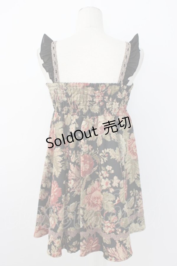 画像2: axes femme / ゴブラン柄チュニック  黒 T-25-12-26-013-AX-OP-SA-ZT523 (2)