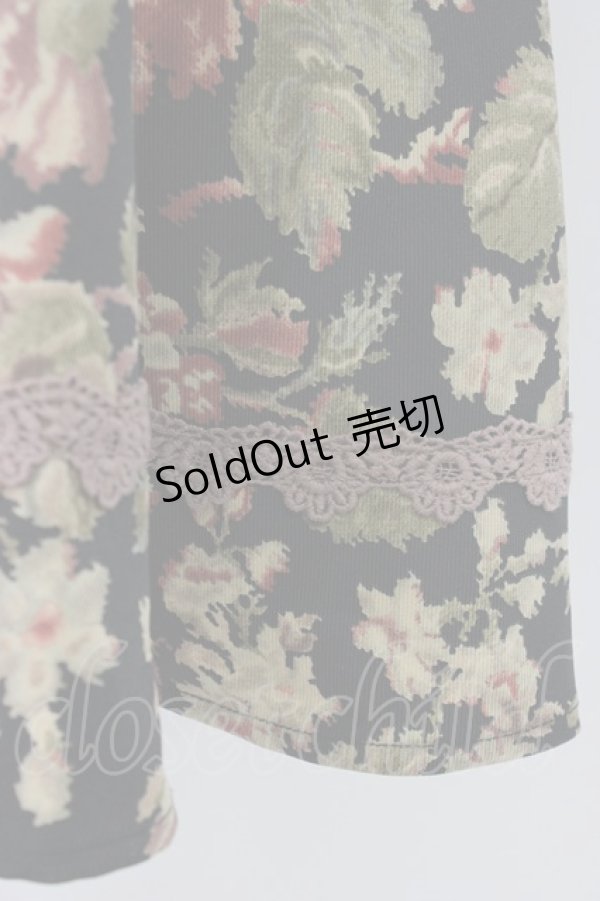 画像4: axes femme / ゴブラン柄チュニック  黒 T-25-12-26-013-AX-OP-SA-ZT523 (4)