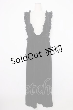 画像: PINK HOUSE / スノーベロアジャンパースカート  黒 T-25-12-26-015-LO-OP-SA-ZT