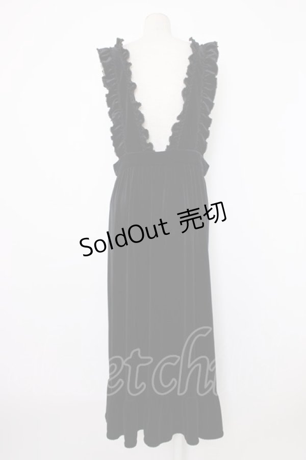 画像2: PINK HOUSE / スノーベロアジャンパースカート  黒 T-25-12-26-015-LO-OP-SA-ZT (2)