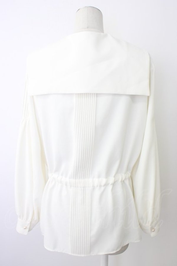 画像2: INGEBORG / ショーゼットセーラーカラーブラウス  アイボリー T-25-12-26-002-LO-BL-SA-ZT (2)