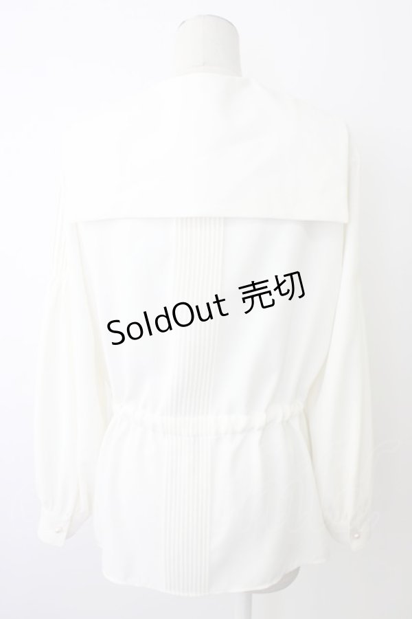 画像2: INGEBORG / ショーゼットセーラーカラーブラウス  アイボリー T-25-12-26-002-LO-BL-SA-ZT (2)